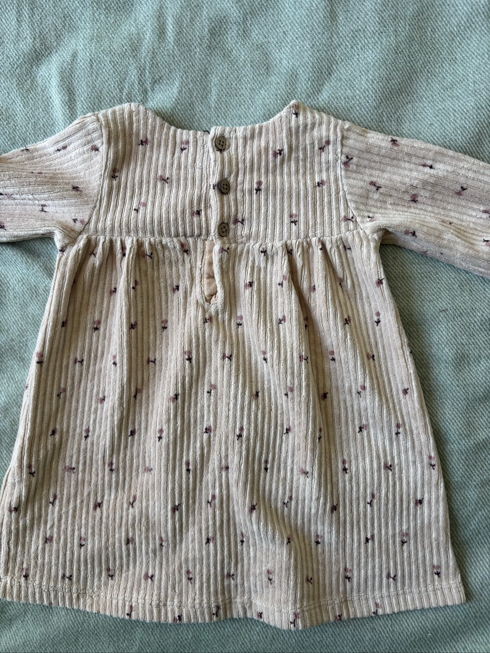 165/ Beige Ribbed Dress - Kiabi - 9 months - 74 cm – photo 3